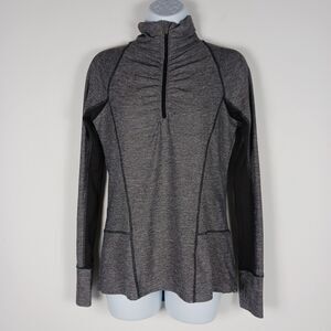 Champion Semi Fitted Work Out Running Top 1/4 Zip Thumbholes Size Small